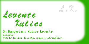 levente kulics business card